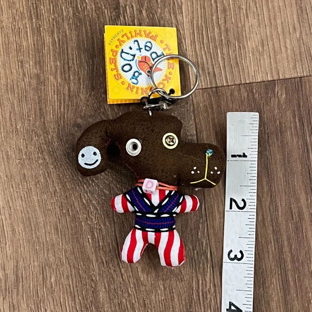NEW Koonin Family Handmade Kamibashi Dog Keychain eclectic